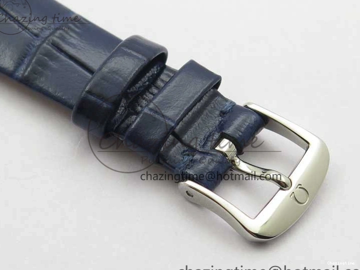 0422 Ladies’ De Ville Trésor Diamond Blue Dial Blue Fabric Watch OXF 1:1 Best Edition Swiss Quartz Upgraded 7892